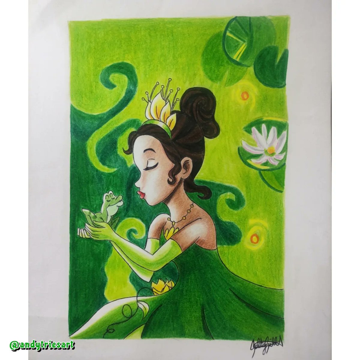 andyqueen_art's tweet photo. 🐸La Princesa y el Sapo🐸

#traditionalart #artist #fanart #dibujotradicional #artetradicional #artwork #art  #laprincesayelsapo #tianaprincess #disneymovies #coloring #disneyart #disneycharacters https://t.co/wB6uUtiBZ6