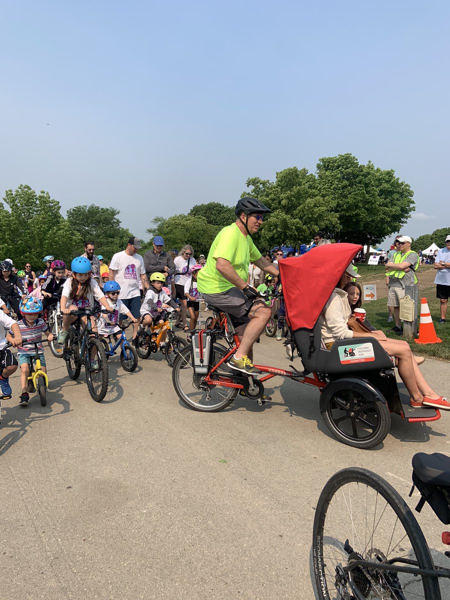 Tony leading the kids ride at #mackids yesterday.  Said he definitely earned his pilot’s licence.