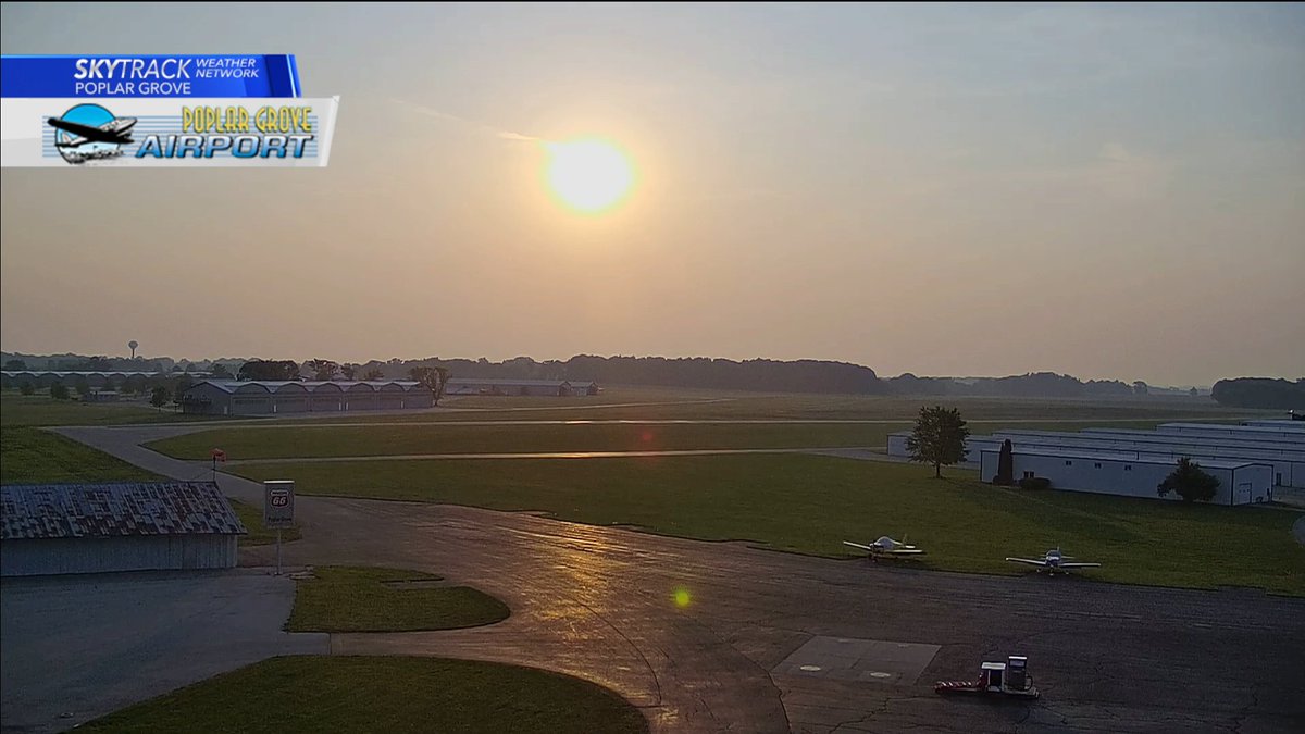 Hazy skies can be expected Sunday.  Smoke aloft will be pulled closer to the surface, impacting visibility throughout the day.  We are already experiencing some of that this morning.  @MyStateline #ilwx #wiwx