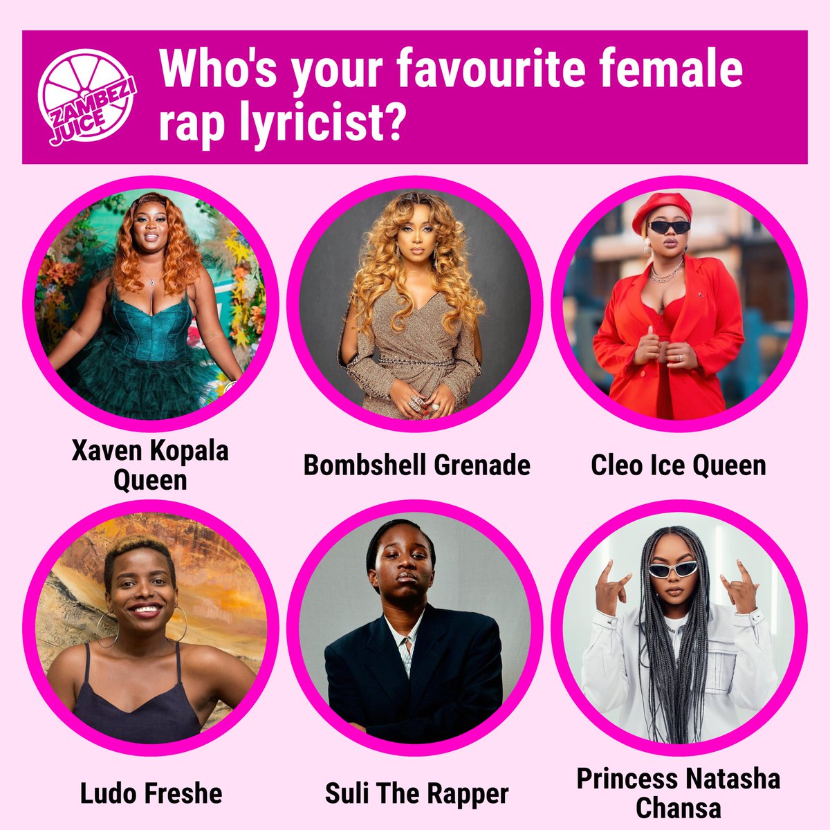Zambezi Juice on Twitter "Who among these 6 Zambian rap female