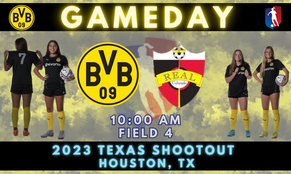🚨GAMEDAY 🚨

Sunday 6/4
🆚 Real Colorado ECNL
⏰ 10am
🏟️ Meyer Park - Field 4

<a href="/TopDrawerSoccer/">TopDrawerSoccer</a> <a href="/bvbiantx/">BVB International Academy North Texas</a> <a href="/PrepSoccer/">Prep Soccer ⚽️</a> <a href="/ImYouthSoccer/">ECNL/GA/Recruiting/College Soccer</a> #texasshootout