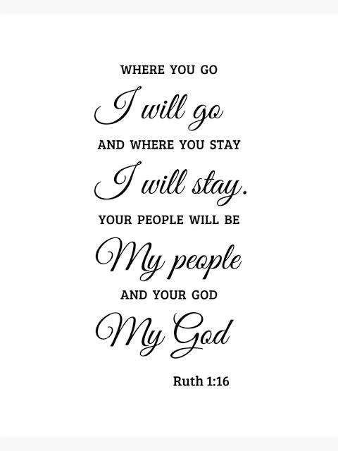 misikj's tweet photo. Ruth 1:16.
Where you go , I will go.
And where you stay, I will stay.
Your people will be My people.
And your God will be My God.
#RuthChallenge https://t.co/RDKc6iueab