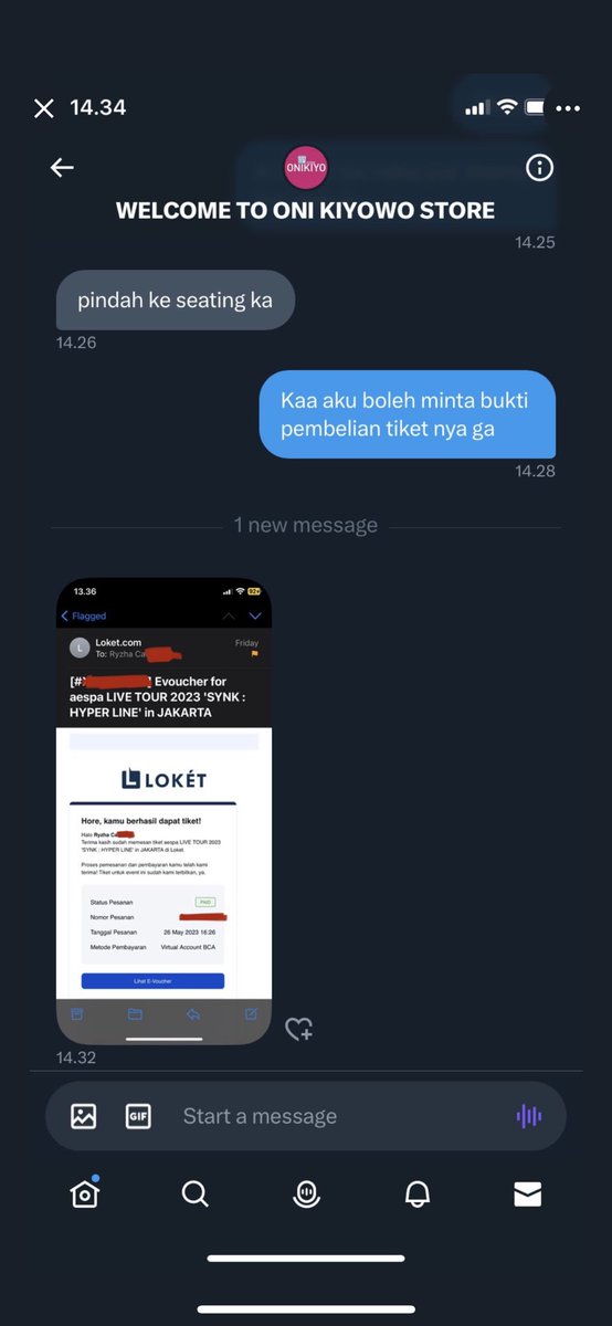 ryzhacat's tweet photo. @Onikiyowo INI SCAMMER JANGAN PERCAYA!!
KIRIM PROOF PAKE PUNYA KU YANG UDAH DISENSOR. PLEASE REPORT!!
AKU GA PERNAH TITIP WTS KE AKUN INI https://t.co/xGuK8EjgCm