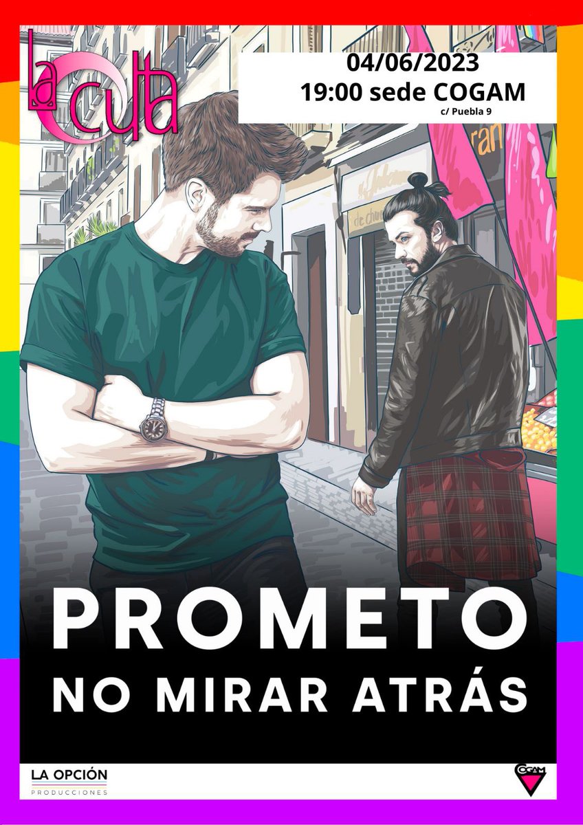 Comienza La Oculta, nuestro festival cultural del mes del orgullo. 
Esta tarde a las 19h en la sede no te pierdas nuestra primera actividad

Una imprenta, una moto y una traición 
le darán a Álex Frutos el hijo que nunca quiso tener.
 🧵👇🏻