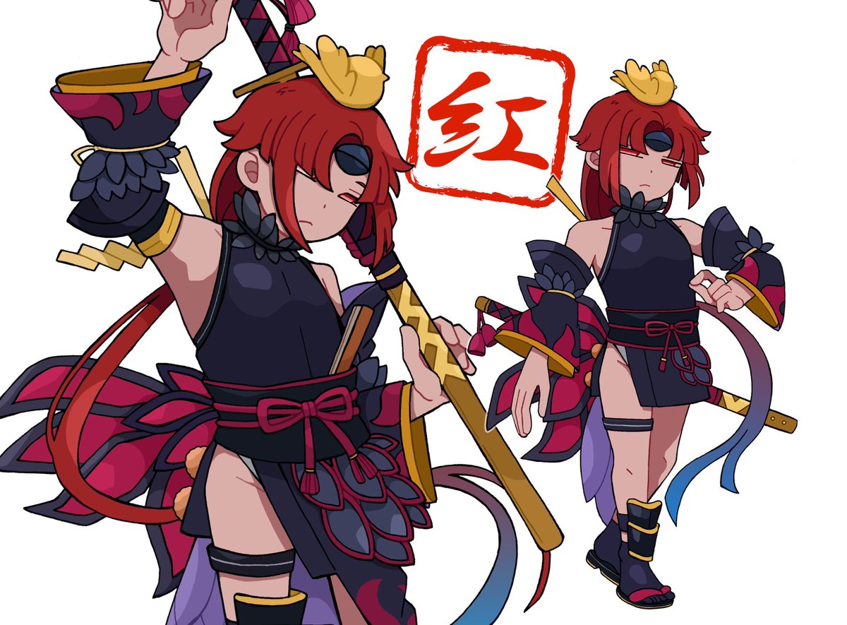 「紅閻魔の男体化妄想...」|けしごむのイラスト