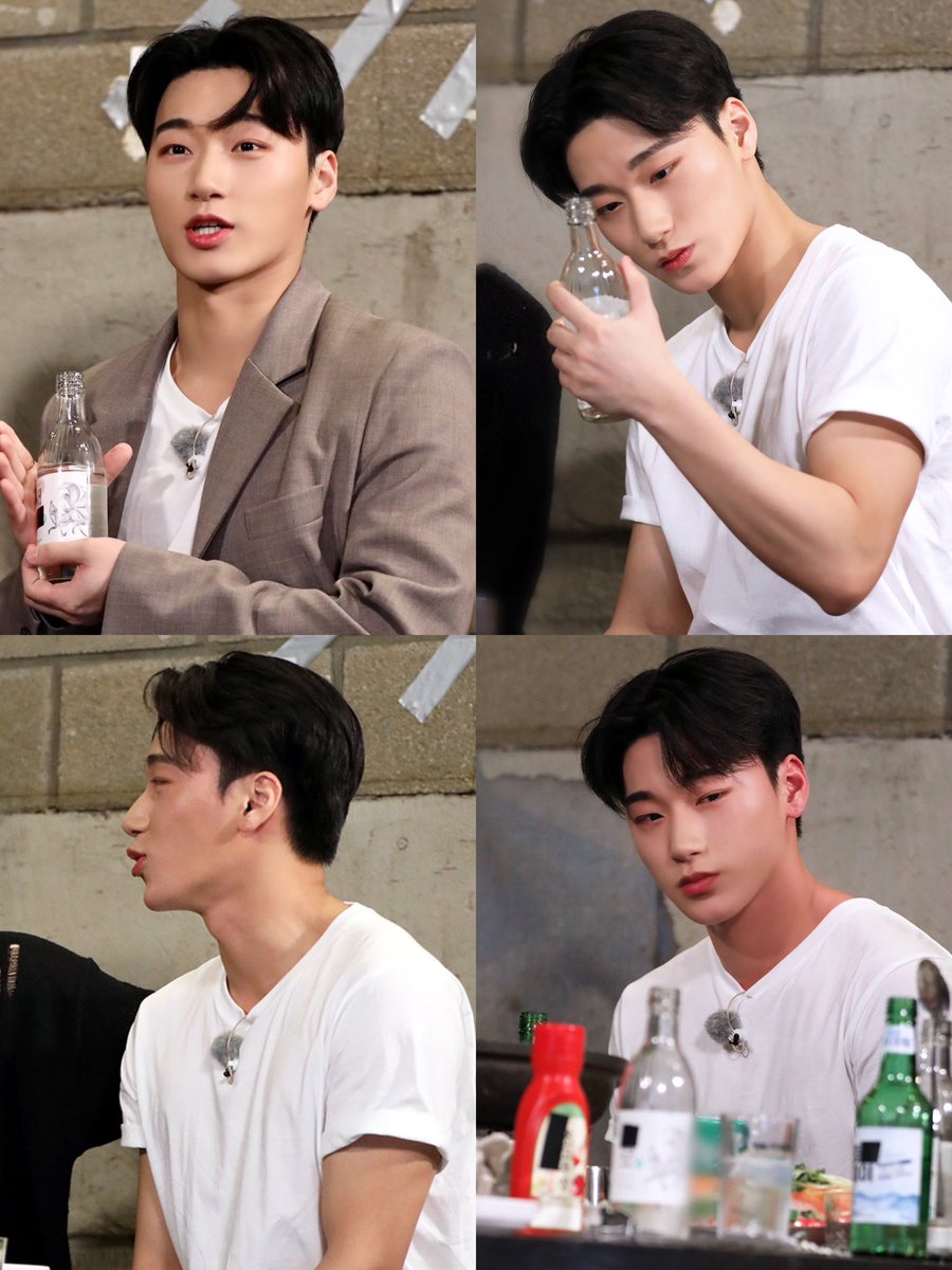 the wanteez behind photos are so cute because you can see san get redder the more he drinks 😭