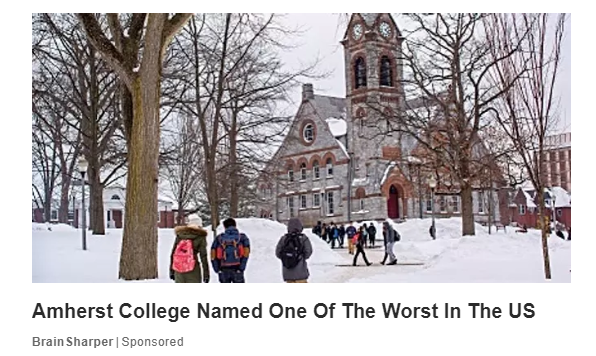 HawkECEProf's tweet photo. When I scrolled down @masslivenews this morning, the "click-bait" at the bottom has not only the text wrong, but a photo form a different campus (albeit another one of the #FiveColleges)! https://t.co/Tkmw9mqG5t