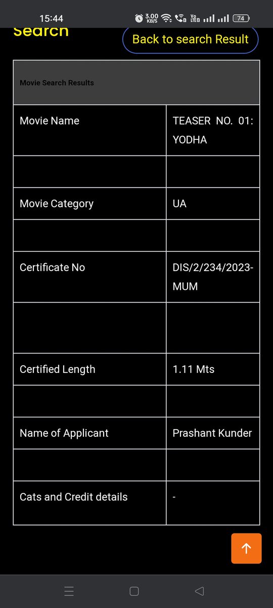 1:11 min teaser certified by cbfc 🔥🔥

YODHA teaser coming soon🎉
#Yodha 
#SidharthMalhotra 
#sidians