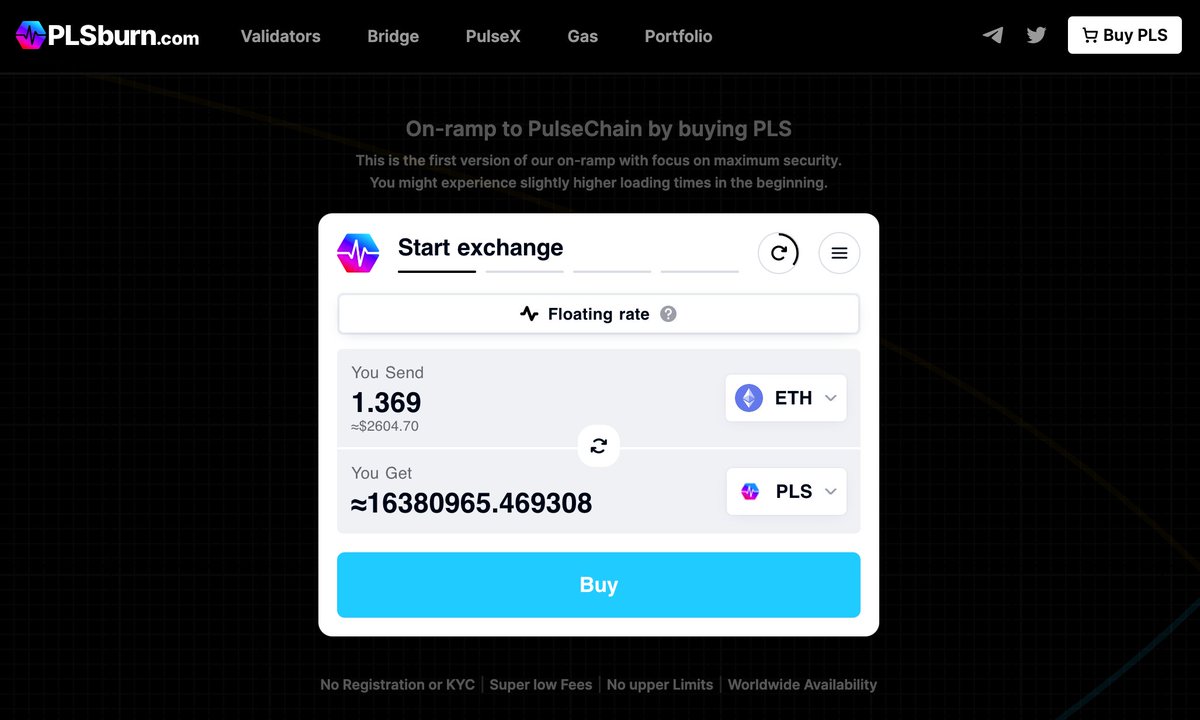 GoPulsecom's tweet image. 🔥🔥🔥🔥🔥🔥🔥🔥🔥🔥

YOU CAN NOW BUY $PLS ON

PLSburn.com/buy

🚀🚀🚀🚀🚀🚀🚀🚀🚀🚀