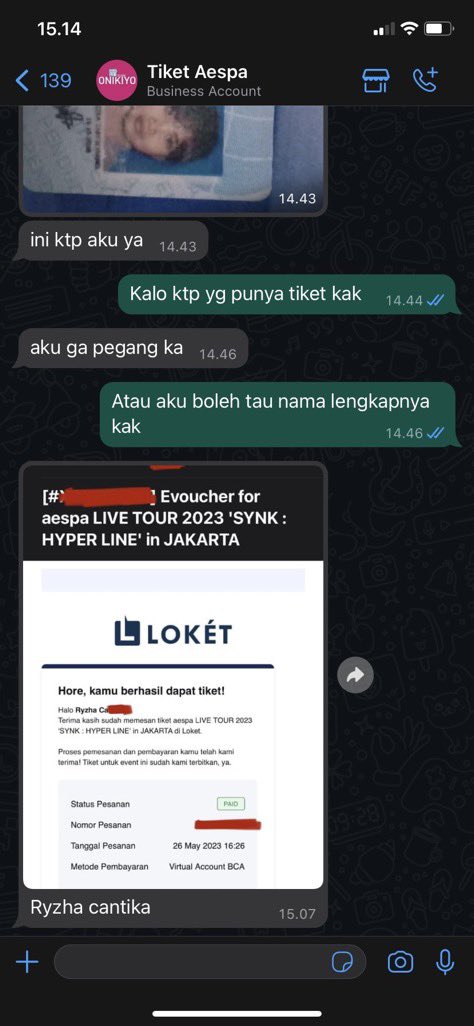 ryzhacat's tweet photo. @Onikiyowo INI SCAMMER JANGAN PERCAYA!!
KIRIM PROOF PAKE PUNYA KU YANG UDAH DISENSOR. PLEASE REPORT!!
AKU GA PERNAH TITIP WTS KE AKUN INI https://t.co/lJFEUz1MX3