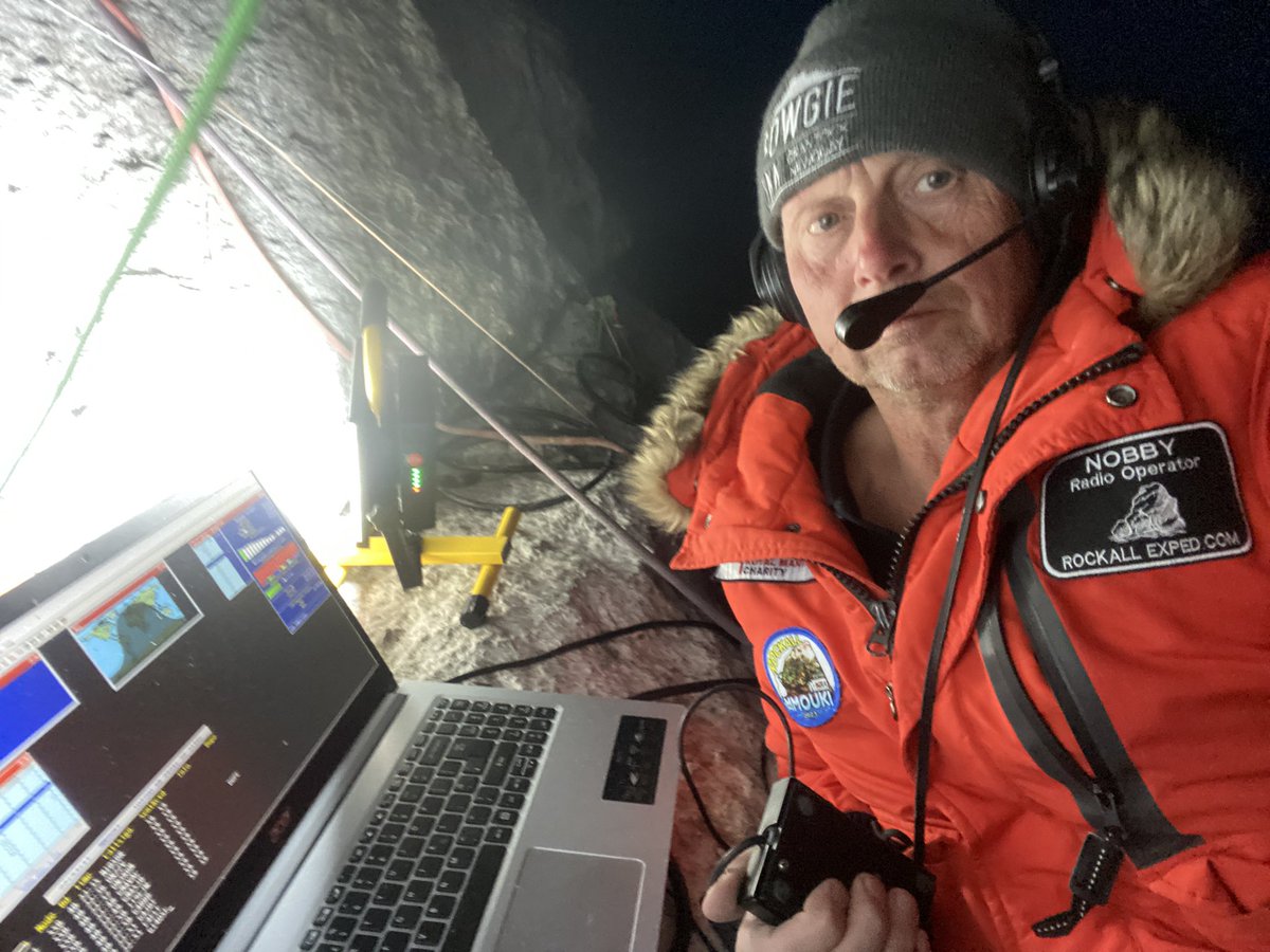 G0vjg's tweet photo. On way back from Rockall thanks to everyone who helped us it wouldn’t of been possible with your support. Sorry if we didn’t work you , but the pile up was endless. To donate to our charity’s see https://t.co/QWgmw987vF #AmateurRadio #Dxpedition #adventures #RSGB #IOTA #QSL #HF https://t.co/sRz4MnArWG