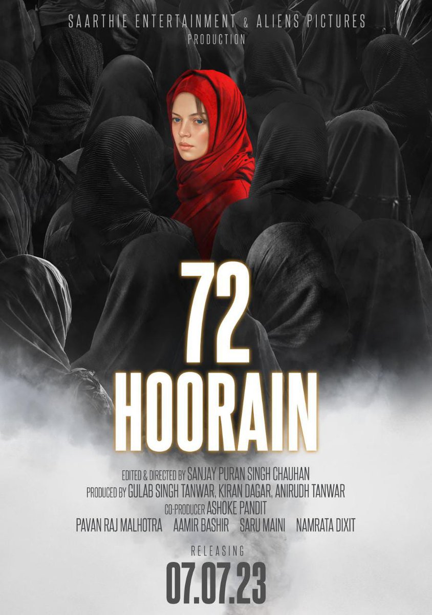 72 Hoorain फ़िल्म सिर्फ मुसलमानो की।छवि खराब करने के लिए बनाई गयी है , 

द केरला स्टोरी के बाद एक बार फिर से मुस्लिम लड़कियों को टारगेट करके मुसलमानो के खिलाफ देश के लोगो मे नफरत पैदा की जा रही है ,

कश्मीर फाइल्स , द केरला स्टोरी और अब 72 हूरे नाम की ये फ़िल्म मुसलमानो के खिलाफ…