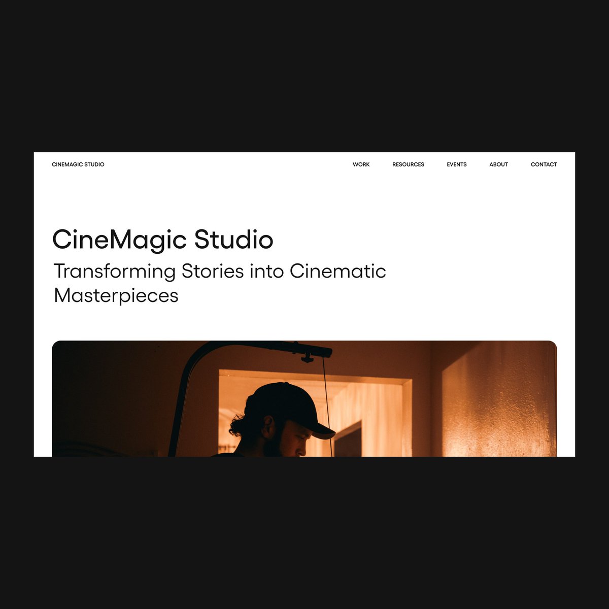 CineMagic Studio Landing Page

instagram.com/niveshbirangal/
behance.net/niveshbirangal
dribbble.com/niveshbirangal

#ui #ux #uiux #figma #uxdesign #uidesign #design #behance #dribbble #adobexd #mobile #mobiledesign #web #frontend #typography #grid #grids #layout #dailyui #webdesign #creative