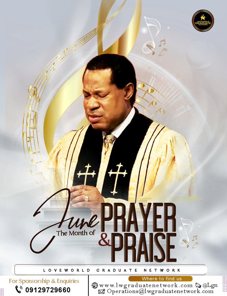 soutside_god's tweet photo. Praise
Prayer
Prophecy
Welcome to the Month of June..
#Loveworld #JuneCommunionService. https://t.co/3ndZElhmbS