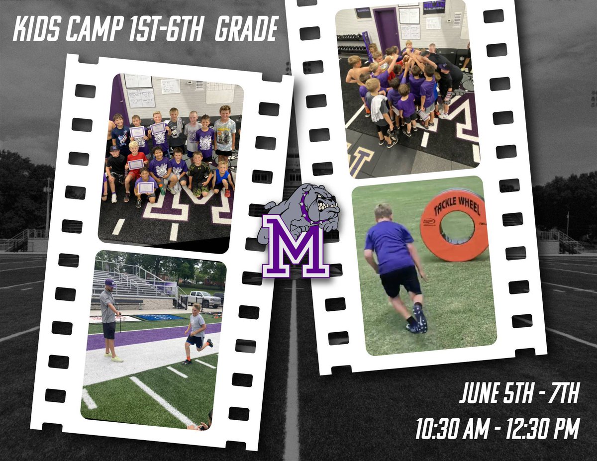 MilanBulldogFB's tweet photo. Starting tomorrow from 10:30-12:30!!! 

Report to the high school fieldhouse directly behind the school. 

Please bring tennis shoes and a pair of cleats.

Go BULLDOGS! https://t.co/zWfMvyHIUa