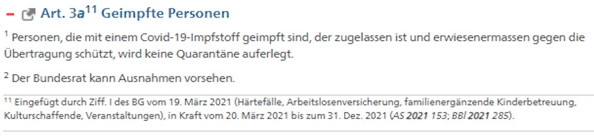 Funfact: im #Covid19Gesetz galt man als geimpfte Person, wenn man Covid-Impfung bekommen hatte, die 'erwiesenermassen gegen die Übertragung schützt'.
Demnach hätte nach Impfung niemand ein #CovidZertifikat bekommen dürfen, weil keine Covid-Impfung vor Übertragung schützt. #Abst23