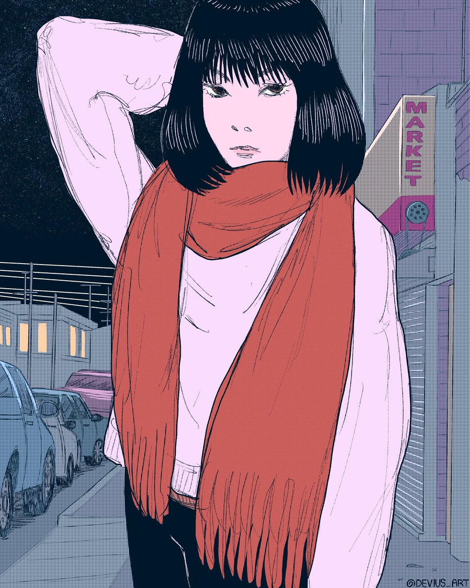 Devius_Art's tweet photo. "Carol"
An OC I invented for a story.
#illustration #mangaart #manga #mangaedit #oc #mangaoc #animeoc #winterart #nightart #aesthetic #aestheticart #animeaesthetic #mangaaesthetic #lofi #lofiart #digitalart #clipstudiopaint #clipstudio #vaporwaveart #bw #bwart #comicart https://t.co/eJAtyd3xI2