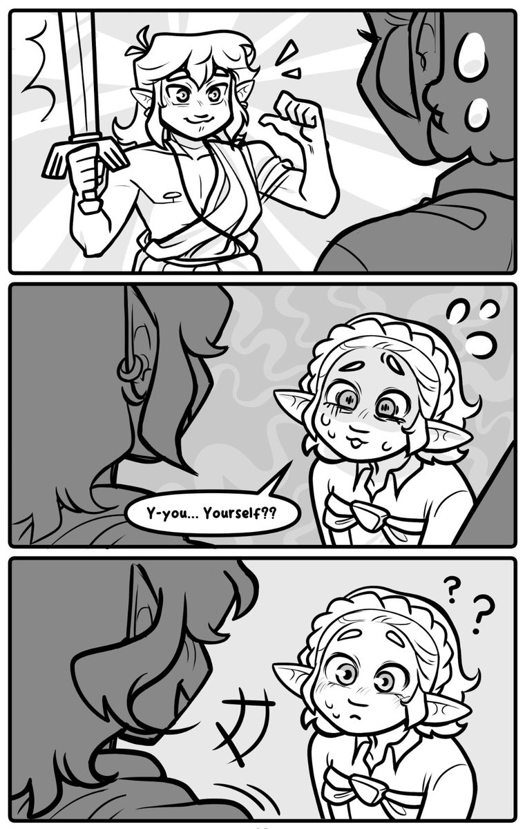 raysdrawlings's tweet photo. I like to think Link enjoys contributing to the weird rumours about the hero of Hyrule 💪

Part 3/15 of my #Zelink #TEARSOFTHEKINGDOM Fancomic https://t.co/MFeuyokB5N