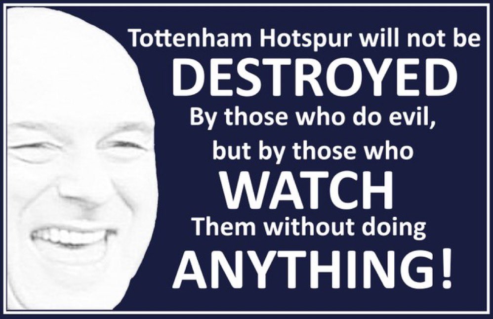 Roll on November when the managerial search starts again. @SpursOfficial are a fucking joke #ENICOUT #LEVYOUT
