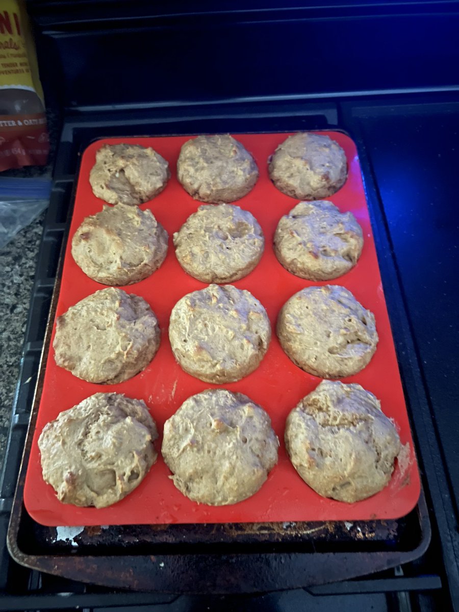Meal prepping. Some chicken and broccoli and my favorite peanut butter banana muffins, but with <a href="/1stPhorm/">1st Phorm</a> protein and collagen. Going to hit my protein goals this week! Let me know if you want the recipe!