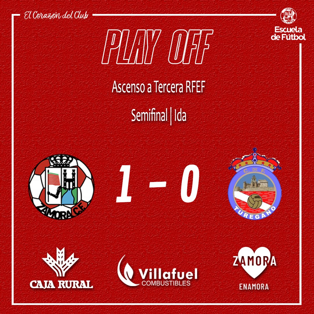 canterazcf's tweet photo. ⚽️ PLAY OFF A TERCERA RFEF

Semifinal | Ida

Zamora B 1️⃣ 🆚️ 0️⃣ @Tureganocf

#EscuelaZCF 
#ElCorazondelClub ❤🤍 https://t.co/pc61uVHDMc