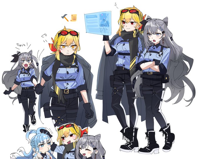 「multiple girls policewoman」 illustration images(Latest)