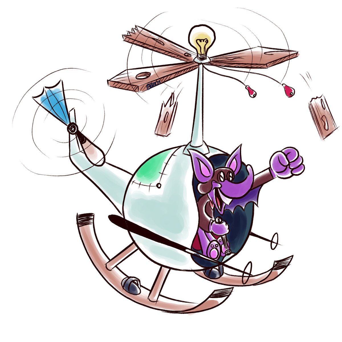 Boxxi2d's tweet photo. Toon June Day 4: Contraption. That looks safe 0_o #ToonJune2023 #CLIPSTUDIO #cartoon #howie #markerart #cartoonistsontwitter #cartoon #illustration #indiecartoonist https://t.co/axQQC1Ky4U
