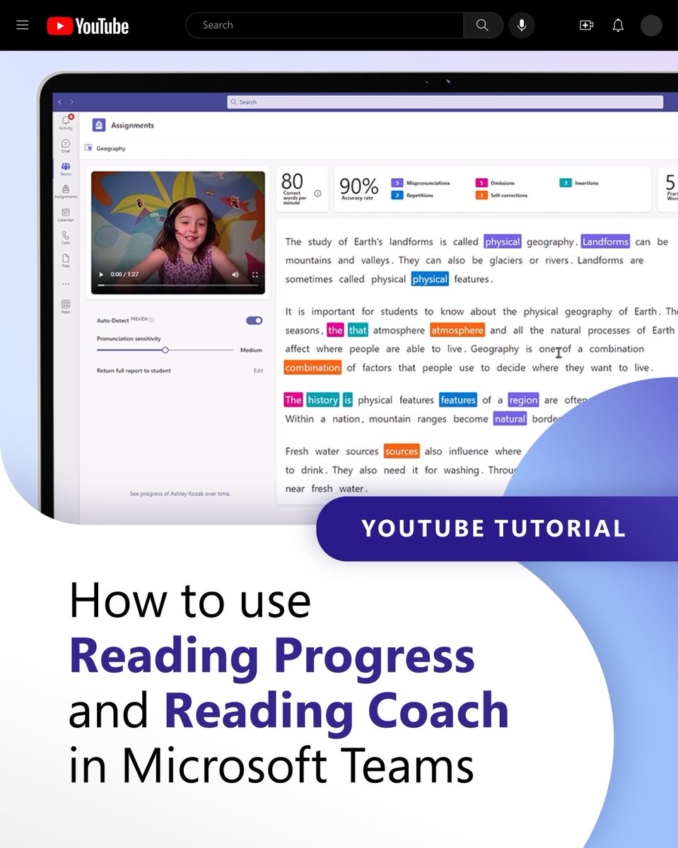 mtholfsen's tweet photo. Reading Progress and Reading Coach in #MicrosoftTeams can support student literacy by providing more inclusive learning experiences. 📚 

Check out this tutorial video for tips on how to use these literacy tools in your classroom: 
https://t.co/dQOTW83Pdr 

#MIEExpert #edchat https://t.co/pSUw1xAZXf