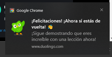 ShtTrki1's tweet photo. Me acordé que tenía duolingo por esta notificación, me dí cuenta que no tenía duolingo en mi celular y hace varias semanas que no usaba el PC por temas de estudios, me dije a mi mismo "Y si haces una cuenta fan de duolingo a twitter?" https://t.co/CikO6c5mVC