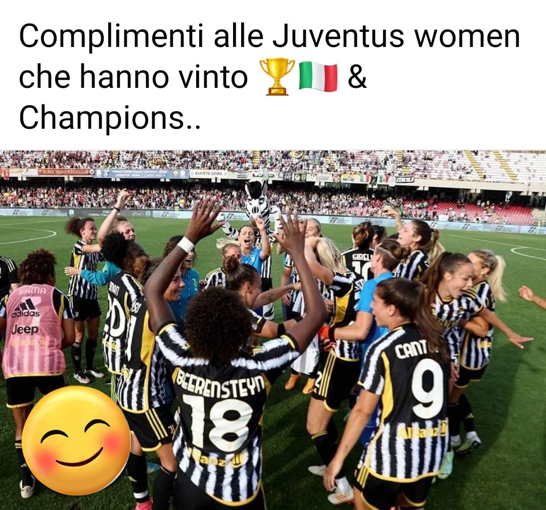 Bravissime e complimenti 👏👏👏 alle ragazze e tutto lo staff bianconero forza #Juventus ... 🤍🖤🤍🖤🤍🖤🦓🤍🖤🤍🖤🤍🖤🦓🤍🖤🤍🖤🤍🖤🦓🦓🦓🦓🦓