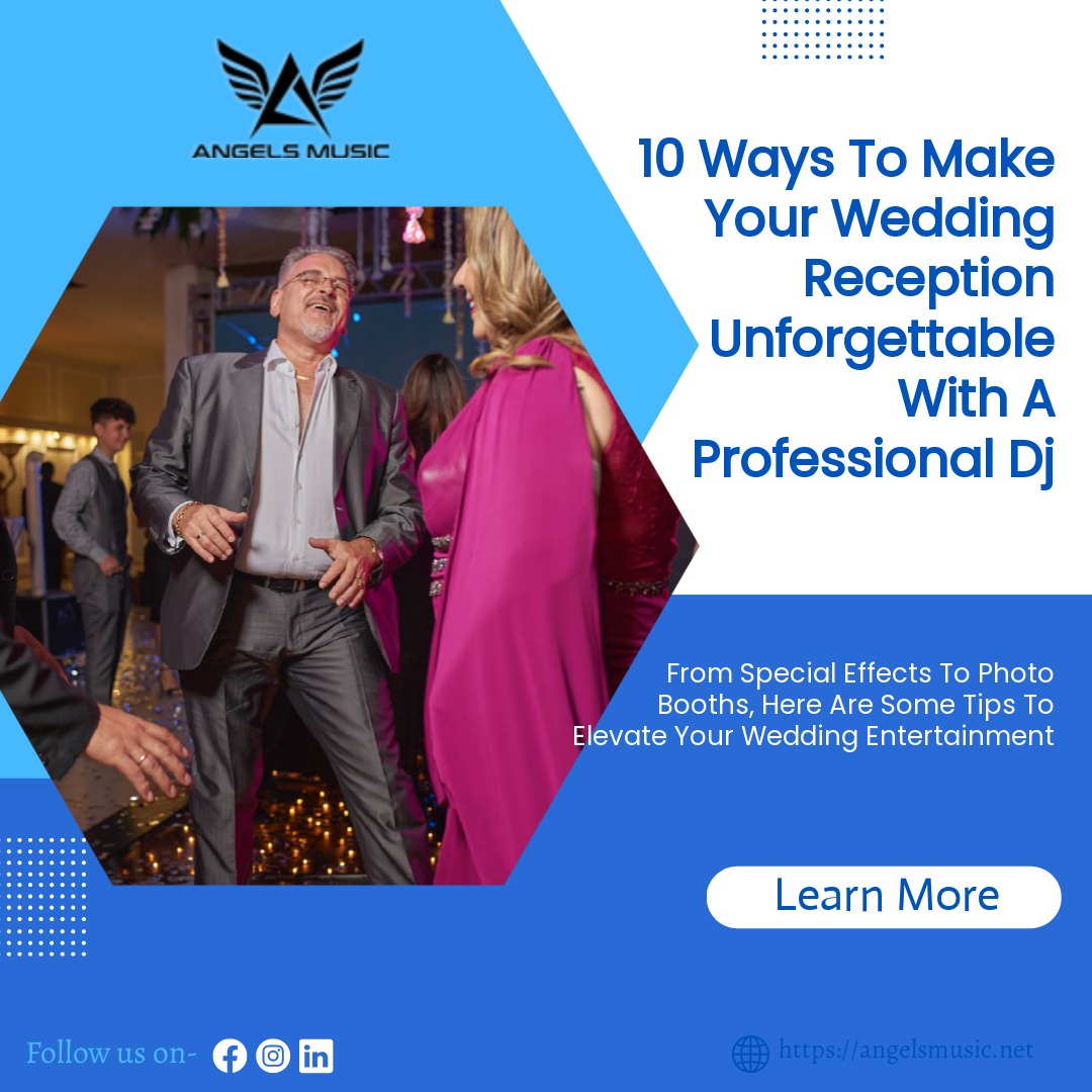 Make your wedding reception unforgettable by hiring a professional DJ who will cater to all your needs. Contact Wedding DJs Los Angeles for a memorable and enjoyable celebration!

#DJ #WeddingDJ #PhotoBooth #360photobooth #ledscreen #leddancefloor #MC