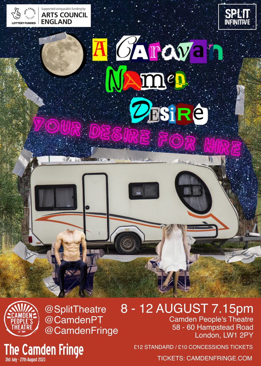 📍 @CamdenFringe @CamdenPT 
🗓️ Tuesday 8th - Saturday 12th August
💻camdenfringe.com/events/a-carav…
#WhatsOnLondon #WhatsOnCamden #Camden #London #CamdenFringe