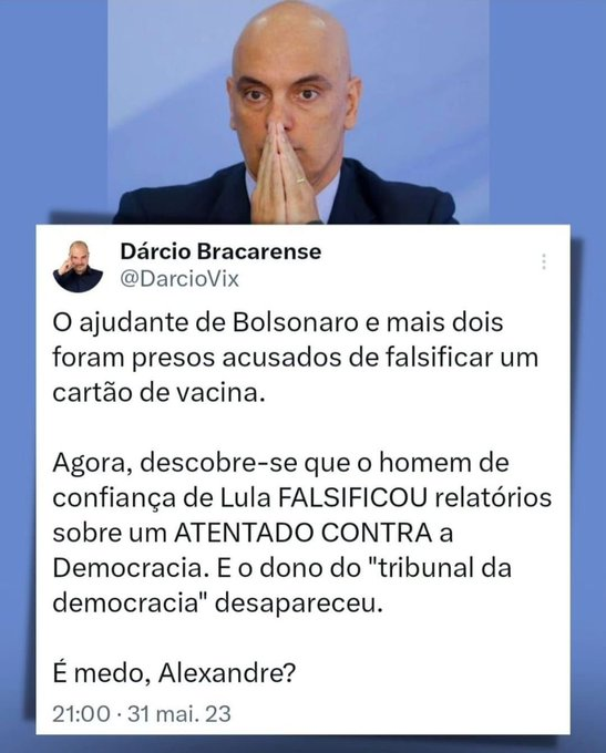 _Brasil_Livre_'s tweet photo. -
Alguém aí sabe cadê o xandão???

(Roberto Jefferson Salles Nunes Índia Shakira zanin moro gaga madero arrependimento Bolsonaro Michelle CPMI lula Ladrão Senado Câmara stf tse Bomba Urgente) https://t.co/VzuVtJ0J0p