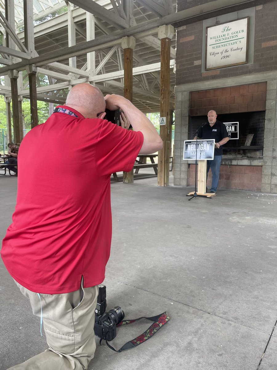 “I’m running because crime is up, the streets are broken. I’m running because we need hope in the city of Schenectady and we can being hope to each and every resident,” -GOP mayoral candidate @mnelligan73 at his kickoff event today.