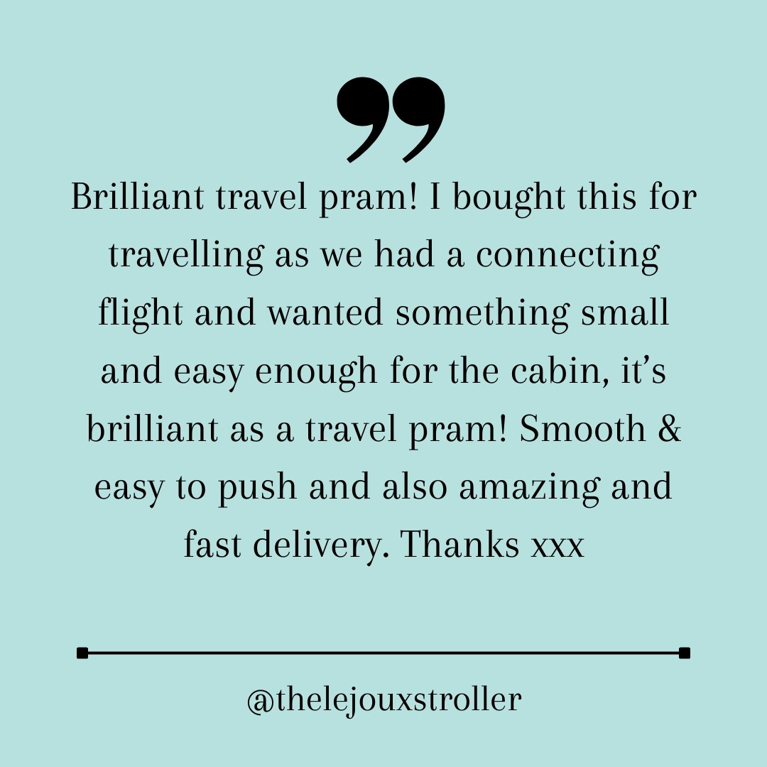 Brilliant travel pram! I bought this for travelling as we had a connecting flight and wanted something small and easy enough for the cabin, it’s brilliant as a travel pram! Smooth & easy to push and also amazing and fast delivery. Thanks xxx 

#lejoux #lejouxstroller
#ukmum