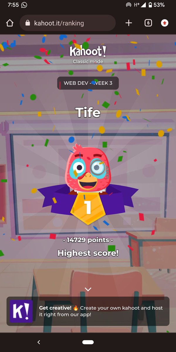 AbbyBaylow's tweet photo. Celebrating little wins 🥳🥳🥳

@theJustProjects #TJPCommunity #webdev https://t.co/JfxebYepuL