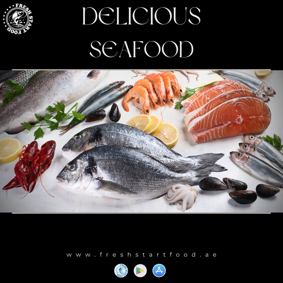 freshstartfood1's tweet image. Bringing the coastal vibes to your plate with this mouthwatering seafood extravaganza! #freshstartfood #uae #dubai #homedelivery #meat #seafood #ordernow
