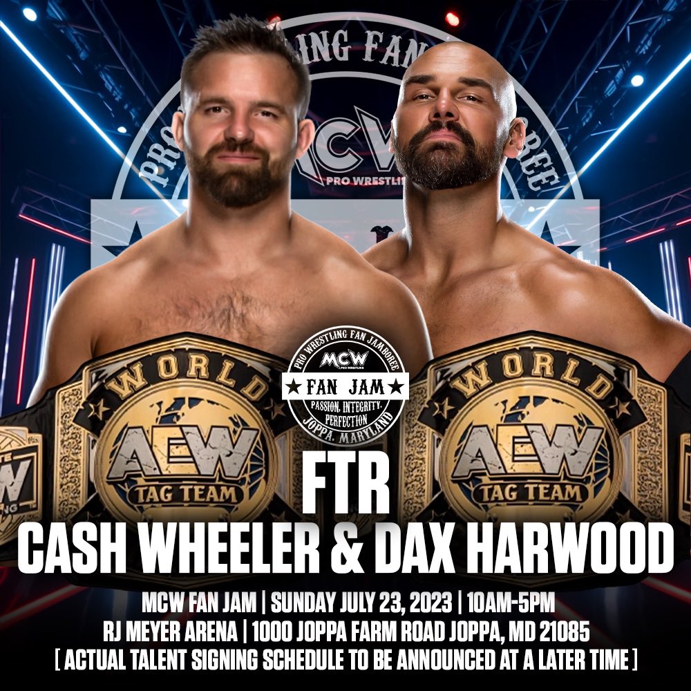 MCW Pro Wrestling on Twitter "AEW World Tag Team Champions, FTR, are