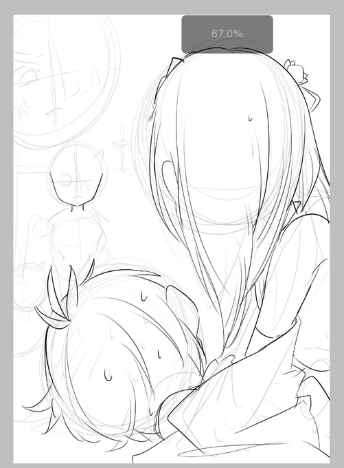 途中まで描いて正気に戻ってやめた