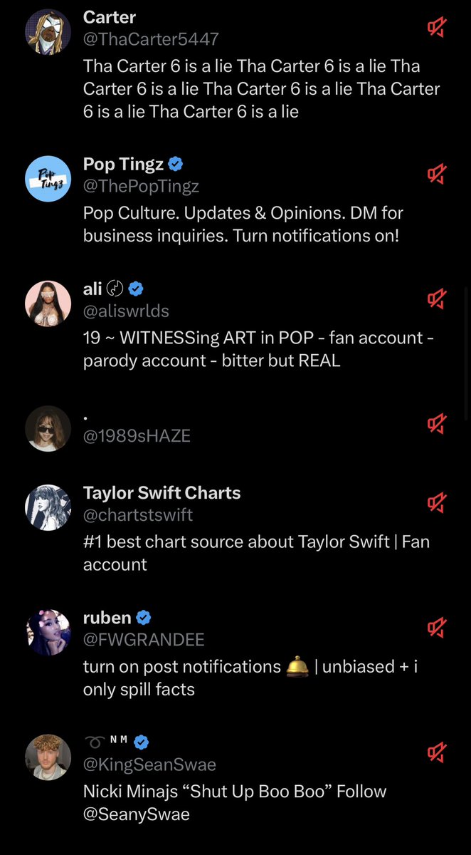 𝐒𝐄𝐏𝐓𝐈𝐂 ☈ on Twitter "Accounts I have muted"