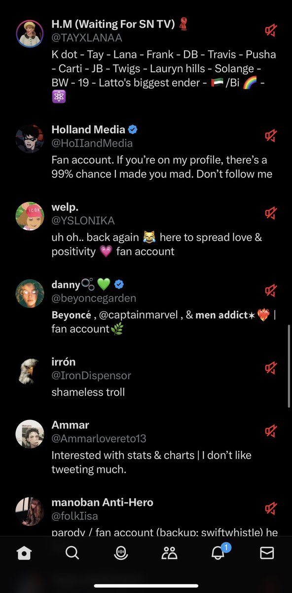 𝐒𝐄𝐏𝐓𝐈𝐂 ☈ on Twitter "Accounts I have muted"