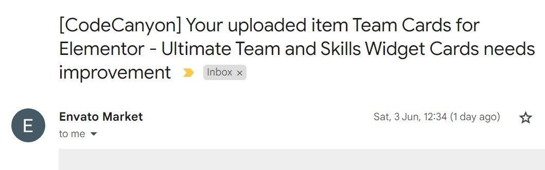 x_elementor's tweet photo. how much do you like this email? #Envato #NeedsImprovements #notyetthere #wordpress #plugin #release https://t.co/EuW3xcOreZ