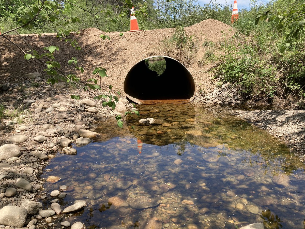 ThinkLikeA_Mtn's tweet photo. Would you like some road material with your trout stream? Better culvert designs aren’t just for fish passage. It also restores aquatic habitat &amp; stream function, &amp; promotes community &amp; infrastructure flood and climate resiliency https://t.co/As1HMJ64So