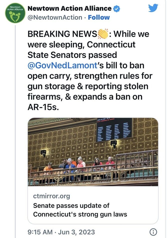 Wake up Connecticut your Reps are Stealing your Gun Rights , right out from under your nose ! 
#2ADefender 
#DontTreadOnMe