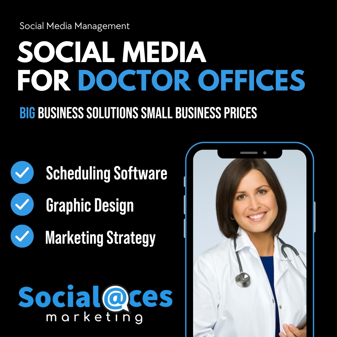 Social media management for doctors offices.  DIY or let us help. 

Call 972-214-5652 or visit us online at socialacesmarketing.com/social-media 

#friscotx #dallastx #socialmedia #socialmediamanagers #smallbusinesses #marketing#socialmediatools