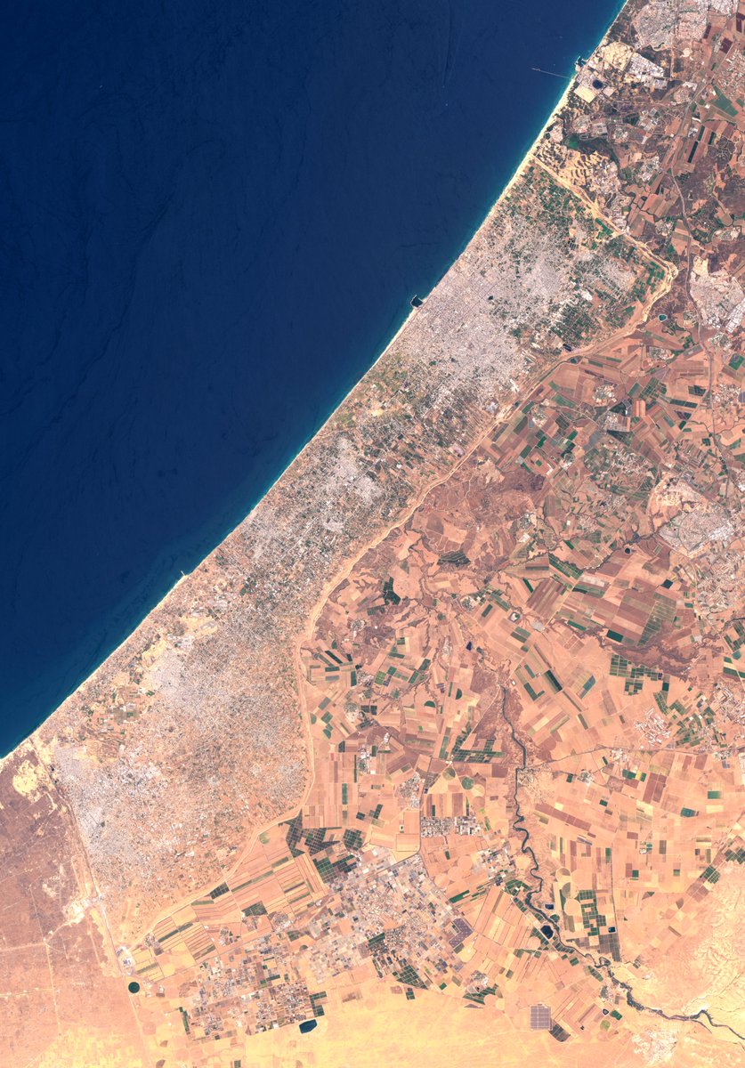 Extra 1/2 | Zoom-out & full view of #Gaza #Palestine 
#Copernicus #Sentinel2 🛰️ 2023-05-30