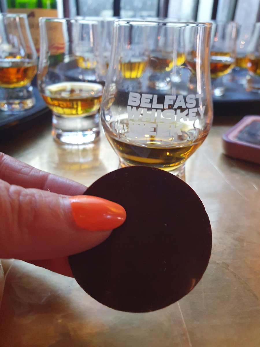 AMWallace_NI's tweet photo. Such a fun night hosting one of the  launch events for this year's @BelWhiskeyWeek which starts on 21st July
All the guests were so friendly and excited for the event. Great drinks from @Ronan4Whiskey and talks by Geri from @ChocolateManor and Finn from @BelfastHidden Tours #bww https://t.co/naHMkAyiZs