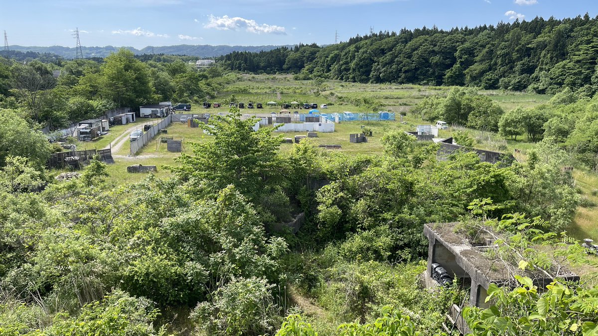 TE2W's tweet image. 今日は仙台のサバゲーフィールド ジョーズポイントさんにおじゃましました。
JP定例会と言う参加者がゲームを提案すると言う斬新な定例会です。私はCQBタイマン戦を提案しましたが、ルールを決めきれず他の方に助けて貰いながら何とか終了！

フィールドが広くて色々な景色を楽しめました。