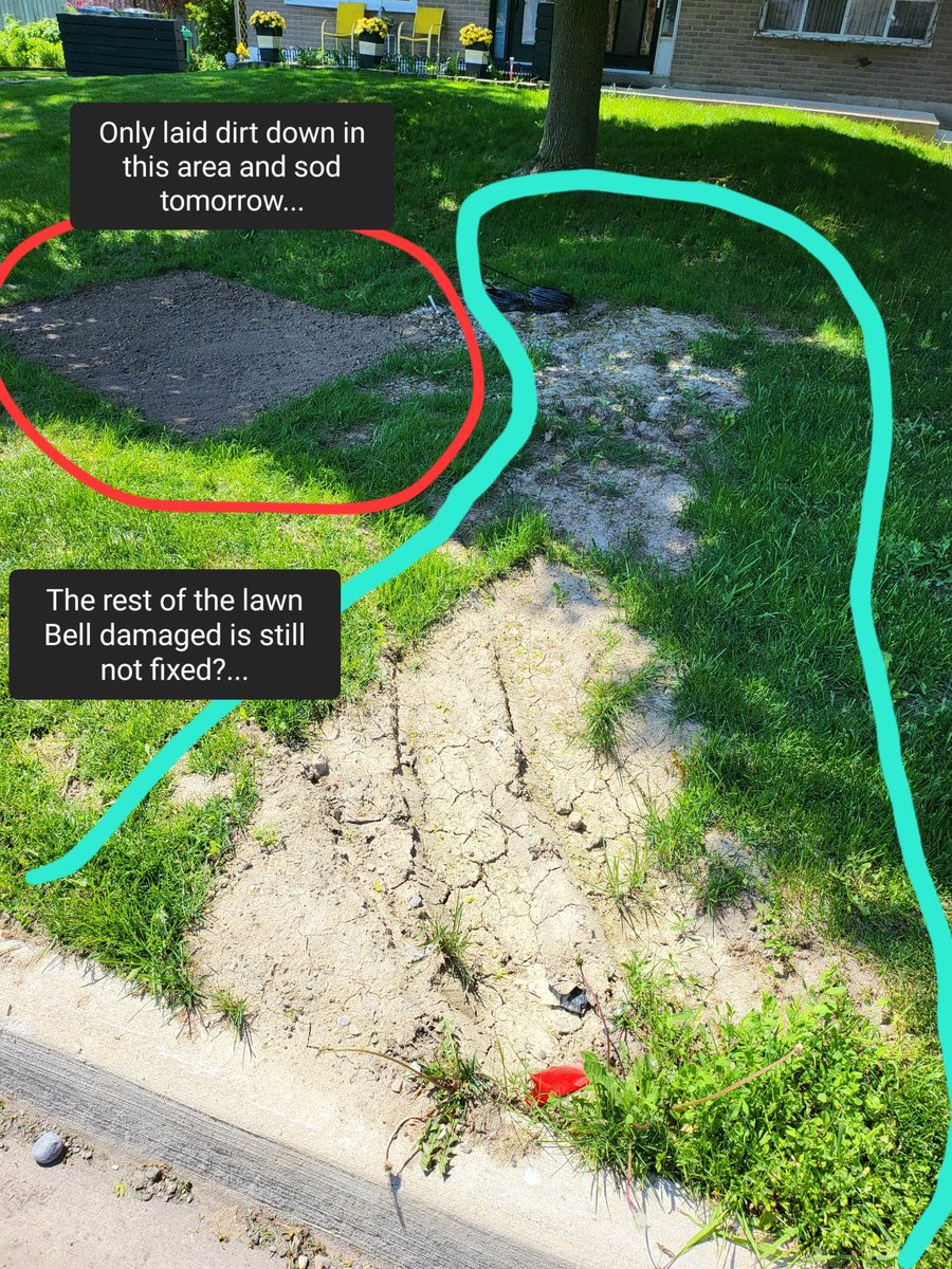 JimmyKane25's tweet image. @bell is also committed to adding to my mental health issues by destroying my lawn months ago by digging massive holes on half of it &amp;amp; not repairing it (3 months later &amp;amp; much of my lawn is dead, &amp;amp; much more stress #bell #bellproblems @bbb_us @BBBTriCounties @CRTCeng @CRTCHearings