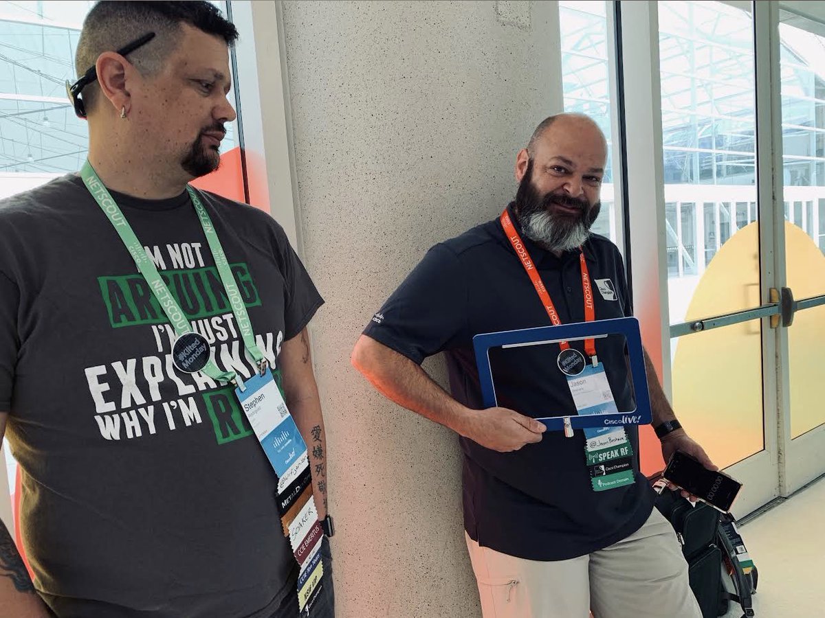 The Wi-Fi Stand (@wifistand) on Twitter photo Nice throwback to <a href="/CiscoLive/">CiscoLive</a> from 4 years ago! I spy:
<a href="/BrettShore/">Brett Shore</a> <a href="/JasonBeshara/">Jason N. Beshara</a> @WiFiJanitor Nice throwback to <a href="/CiscoLive/">CiscoLive</a> from 4 years ago! I spy:
<a href="/BrettShore/">Brett Shore</a> <a href="/JasonBeshara/">Jason N. Beshara</a> @WiFiJanitor